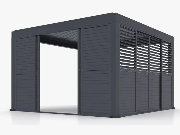 Klizni panel s lamelama na pergoli